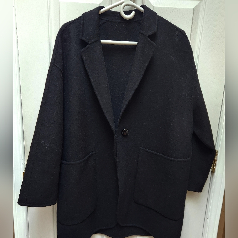 Womens Black Wool Coat